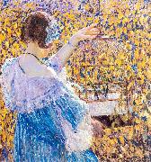 Frieseke, Frederick Carl The Birdcage oil on canvas